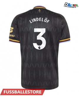 Günstige Aston Villa Victor Lindelof #3 Auswärtstrikot 2026-27 Kurzarm